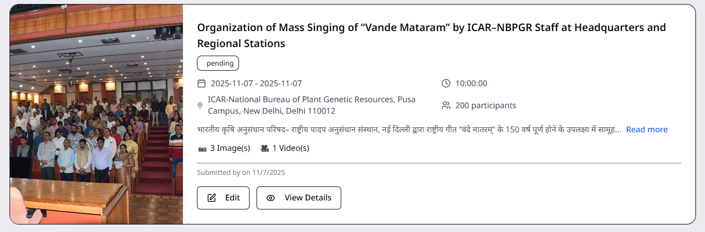 Mass singing of Vande Mataram