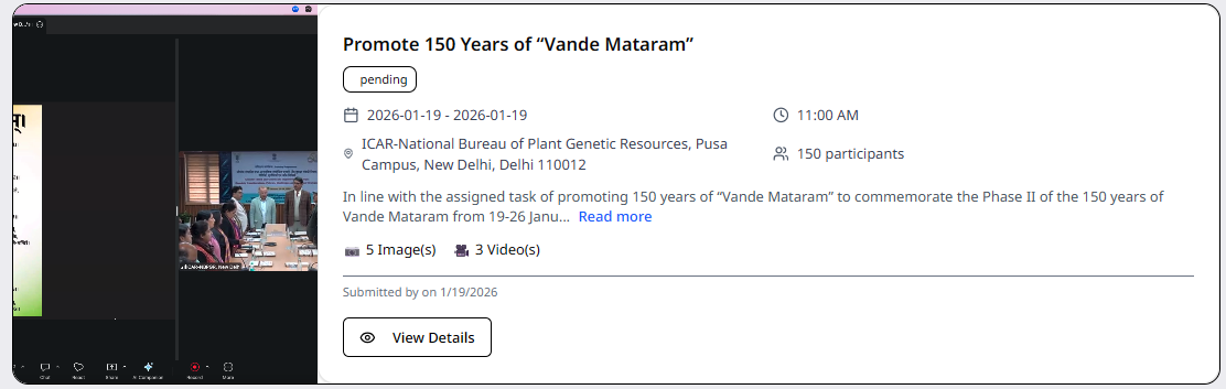 Mass singing of Vande Mataram